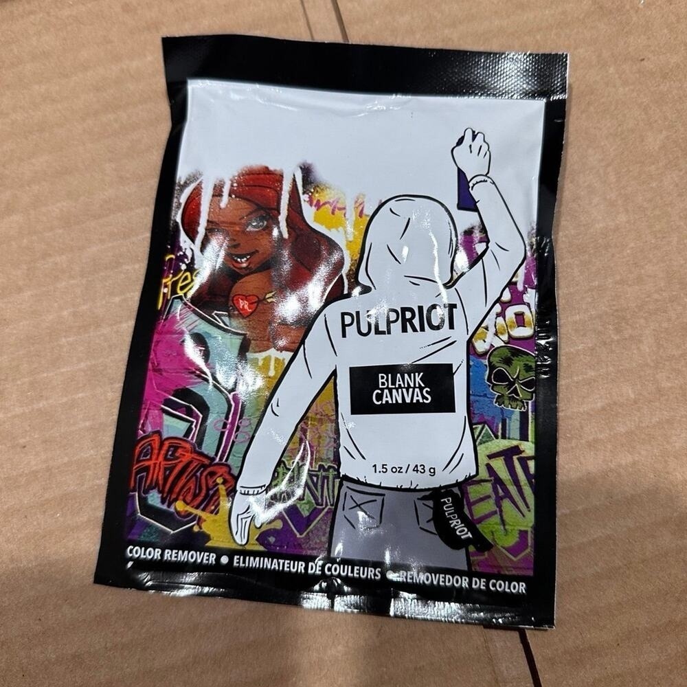 Pulp Riot Blank Canvas Hair Color Remover Powder Sachet Packet